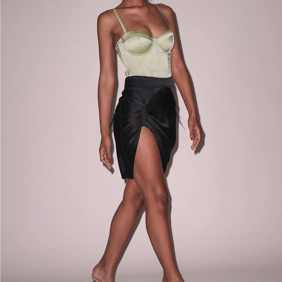 Fleur du Mal NEW NWT Sage Green Silk Hamptons Bustier Top - Picture 8 of 16